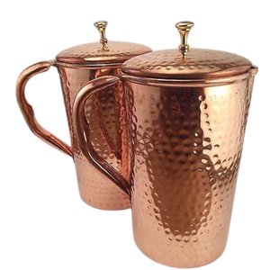 Pichet à eau vintage en cuivre avec motif floral gravé et longue poignée – Idéal pour la maison, les mariages et les hôtels - Product Image 4