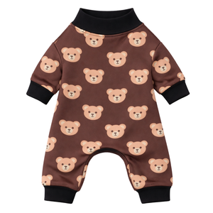 Pijama Enterizo para Perro con Estampado de Oso Negro, Ropa de Dormir Suave y Elástica para Mascotas, Cómoda y Transpirable para Todas las Estaciones, para Perros Pequeños y Medianos, para Interiores - Product Image 4