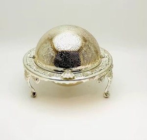 Hammered Design Dark Butter Dish Stylish Metal Butter <b>Storage</b> <b>Container</b> Perfect For <b>Kitchen</b> Dining And Table Serveware - Product Image 4