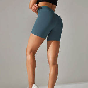 Shorts de Yoga para Mujer, Estilo Vintage, Transpirables, con Botones y Remaches, Cintura Alta, Efecto Push-Up, Leggings de Fitness para Gimnasio, Spandex/Algodón - Product Image 3