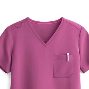 Tenues Médicales Haut de Gamme pour Femmes : Blouse d'Infirmière Respirante et Confortable à Col en V et Manches Courtes – Très Tendance - Product Image 5