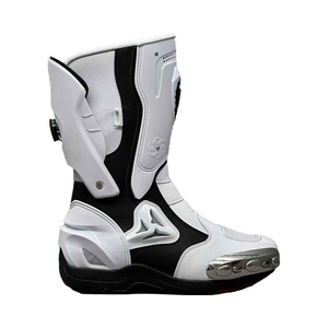 Bottes de moto de course personnalisables, longues, imperméables, respirantes, légères, de haute qualité, en cuir véritable - Product Image 2