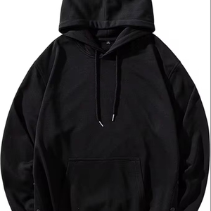 เสื้อฮู้ดดี้สำหรับผู้ชาย เสื้อฮู้ดดี้สีพื้นแบบลำลอง เสื้อฮู้ดดี้แบบสวมหัว แขนยาว ทรงหลวม มีกระเป๋าแบบคิงก้า - Product Image 1