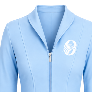 Chaqueta Ecuestre Azul Claro Personalizada para Mujer, Blazer de Montar Ajustado, Chaqueta Profesional para Competición de Equitación, Venta al Por Mayor Personalizada - Product Image 3