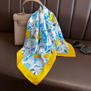 Pañuelo de 68 cm con estampado de limones, nuevo pañuelo de seda sintética para primavera/verano, fresco y versátil, para ropa, bolso y chal, pañuelo para la cabeza - Product Image 6