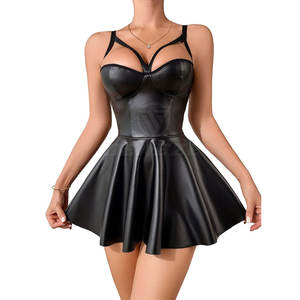 บริการ OEM ราคาประหยัด ชุดเดรสหนังผู้หญิงระบายอากาศได้ดี คุณภาพพรีเมียม ขายดีที่สุด ชุดคลับสำหรับผู้หญิง - Product Image 1