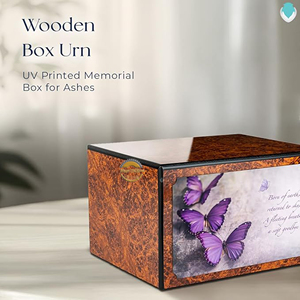 Luxury Handmade Wood Cremation <b>Box</b> for <b>Ashes</b> Natural Hardwood Funeral Urn with Secure Closure Personalized Memorial Wooden Urn - Product Image 4