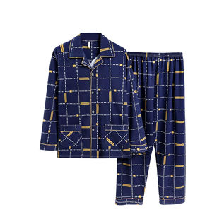 Pijama de Seda 100% para Hombre, Talla Grande, Satinado, Manga Corta, Transpirable, con Bolsillos, Cuello Abierto, Ropa de Dormir - Product Image 2