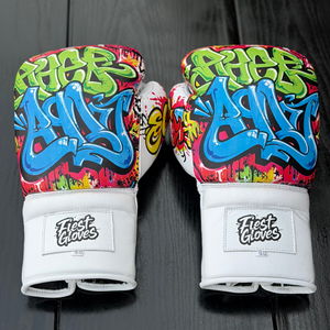 Guantes de Combate Personalizados con Diseño Nuevo, de Cuero Genuino, con Cierre de Cordones y Velcro, Correa de Muñeca Ajustable, Impresión por Sublimación, Unisex - Product Image 5