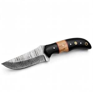 Outil de terrain artisanal personnalisé en acier Damas torsadé, manche en Micarta noir et bois d'olivier - Product Image 6