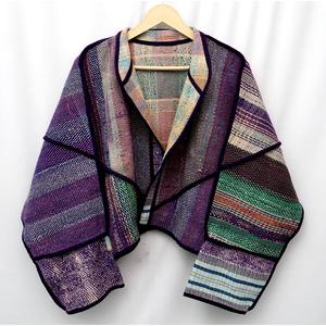 Premium Women's Cotton Designer Kantha <b>Jacket</b> <b>Short</b> Multi Color Ethnic Style Embroidery Open Closure Handmade Vintage Autumn - Product Image 3