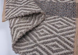 Tapis en jute tissé à poils longs fait main 12ft x 9ft, antidérapant, moderne, pour la décoration de sols, idéal pour la maison, l'hôtel, le bureau, la salle de mariage - Product Image 3