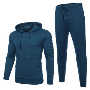 Ensemble de survêtement 2 pièces personnalisé avec logo imprimé, léger, pour l'hiver, décontracté, streetwear pour hommes, sweat-shirt à capuche et pantalon de jogging - Product Image 2