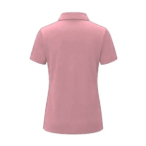 Polo rose à manches courtes pour femme, décontracté, avec quart de zip, haut de golf, vêtement de sport d'été respirant et à séchage rapide, uniforme - Product Image 2