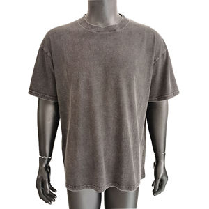 Camiseta de Estilo Urbano con Hombros Caídos, Corte Cuadrado, Personalizada, de Alta Calidad, para Hombre, Tallas Grandes, 100% Algodón, Transpirable, con Estampado Fotográfico, en Oferta - Product Image 1