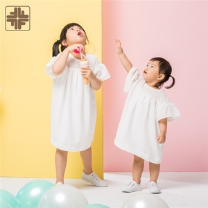 ODM Robes décontractées pour filles blanches assorties aux mères et aux animaux de compagnie - Product Image 3