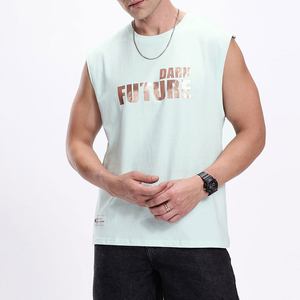 T-shirt sans manches pour hommes, débardeur d'entraînement athlétique, tissu respirant qui évacue l'humidité, léger et confortable, adapté à l'entraînement en salle de sport - Product Image 1