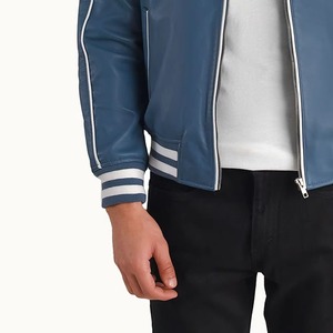 Men Varsity <b>Jacket</b> Custom Embroidered College Letterman Coat Premium Wool <b>Leather</b> OEM ODM Manufacturing Service - Product Image 5