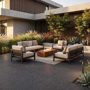 Outdoor Parking Vitrified 400x400mm Punch Finish 12mm Heavy Duty Anti Slip Swimming Pool Flooring Driveway Garden Walkway Matte - Product Image 3