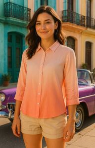 Camisa de rayón premium con cuello extendido y mangas largas, ligera, informal, para uso diario, de exportador a bajo precio. - Product Image 5