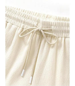 Conjunto Casual con Capucha 2026, Diseño Refinado y Sencillo, Color Sólido, Manga Larga, Cierre con Cordón, Pantalones Cortos a Juego en Tela Suave y Transpirable - Product Image 5