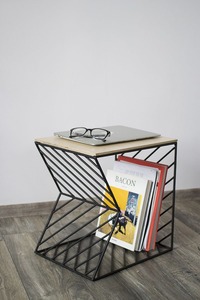 Table basse moderne gigogne en bois massif avec rangement, structure en fer, design personnalisable, mobilier de salon d'hôtel MF-AB-227 M F - Product Image 4