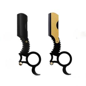 Maquinilla de Afeitar Plegable de Acero Inoxidable con Una Sola Cuchilla, Duradera, Certificada ISO9001, Segura para el Hogar, para Afeitar el Rostro, el Cuerpo, las Cejas y las Barbas - Product Image 1