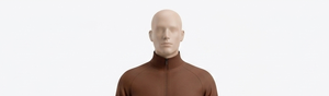 Chaqueta Deportiva Casual de Punto para Hombre, Color Marrón, con Cierre, Cuello Alto, Corte Regular, para Otoño - Product Image 5