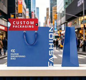 Ensemble boîte et sac d'emballage sur mesure pour une image de marque haut de gamme. Ensemble d'emballages personnalisés écologiques pour cadeaux d'entreprise - Product Image 1