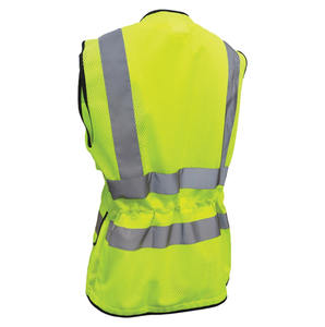 Gilet de sécurité respirant pour homme, vêtement d'extérieur printemps, haute visibilité, 100 % polyester, tissu en velours côtelé, service OEM 2026 - Product Image 2