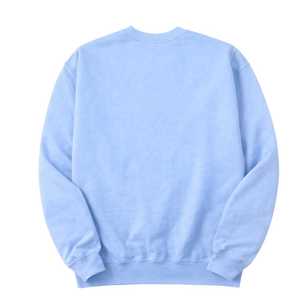 แจ็คแอนด์จิลเสื้อสเวตเตอร์คอกลมสีน้ำเงินลายกราฟิกคลาวด์เวิร์ดสำหรับผู้ชายและผู้หญิงเสื้อสเวตเตอร์แขนยาวสวมใส่สบายๆ - Product Image 5