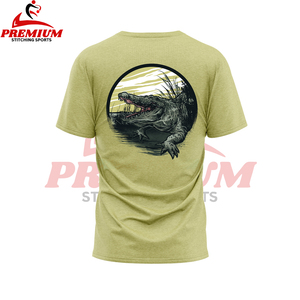 Camiseta de Jersey Sólida para Hombre de Mezcla de Materiales Personalizada de Alta Calidad con Impresión de Logotipo de Marca Personalizada, Camisetas Ecológicas de Verano - Product Image 2