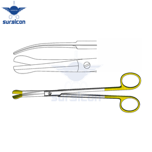Tijeras de Disección Zouor de 20 cm (8 Pulgadas), Curvas, Doradas TC, con Hojas de Corte de Precisión - Product Image 5
