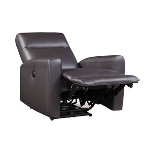 เก้าอี้เอนหนังสีน้ำตาลมีพนักพิงหุ้มสบาย - Product Image 4