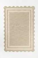 Tapis de luxe 100 % laine de Nouvelle-Zélande tuftés à la main, tapis de designer personnalisé à bordure festonnée pour salon, vente en gros, faits main