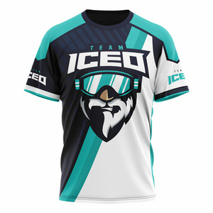 Camiseta Deportiva de Manga Corta para Hombre Team Iceo, Impresión por Sublimación, Secado Rápido, Corte Regular, Cuello Redondo, Tejido de Poliéster - Product Image 1