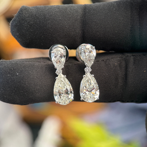 Pendientes Clásicos de Diamantes en Forma de Pera, Premium, 2.25ct y 1.20ct, Certificados por IGI, Joyería para Aniversario y Boda - Product Image 6