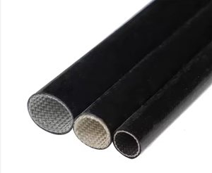 Manchon en fibre de verre enduit de résine de silicone 2753, manchon en fibre de verre tressé noir en caoutchouc de silicone - Product Image 2