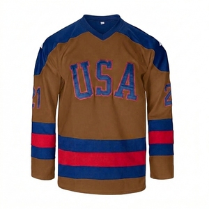 Uniformes de Hockey sobre Hielo de Verano, Transpirables, con Letras Impresas, 100% Poliéster, Logotipo Frontal Personalizable, MOQ Bajo, para Escuelas - Product Image 3