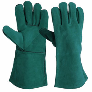 High Quality <b>Workwear</b> Cowhide Split Leather Welding <b>Glove</b> Reflective Industrial Safety Construction Firefighting <b>Gloves</b> - Product Image 5