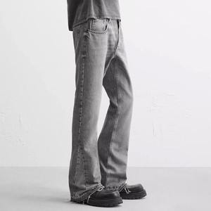 Custom <b>Men</b> Outfit Baggy Fit Dark Blue <b>Jeans</b> Pants <b>Men's</b> Loose Straight Custom Print logo Washed Gradient Denim <b>Jeans</b> <b>Men</b> Fashion - Product Image 5