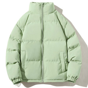 Veste matelassée coupe-vent bleu marine pour homme avec capuche, en tissu polaire, col montant, fermeture éclair, logo sur le devant, chaude, pour l'hiver, style streetwear - Product Image 2
