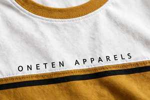 ONETEN APPARELS T-shirt à manches courtes pour homme, col rond, color block, bordure contrastée, coupe classique, décontracté - Product Image 2
