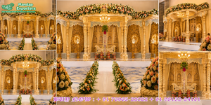 Ceremonia de Boda Real, Decoración de Mandap FRP Vidhi, Gran Decoración para Boda, Mandap de Palacio, Evento de Boda Tradicional, Mandap Maharani - Product Image 4