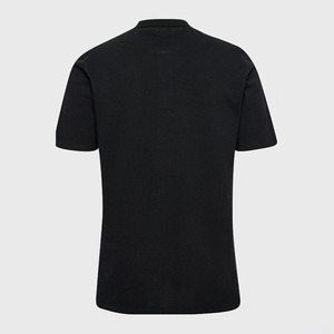 Polo de Manga Corta Negro para Hombre, Algodón Piqué, Tejido Transpirable, Ropa Casual - Product Image 4
