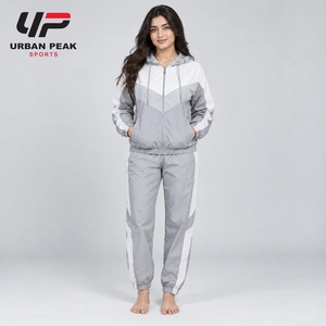 Breathable <b>Women</b> <b>Windbreaker</b> Tracksuit With Mesh Lined Jacket Comfortable Waistband And Lightweight Outdoor Construction - Product Image 1