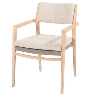 Arm Dining <b>Chair</b> with Minimalist Design and <b>Teak</b> Wooden Frame Material for Home Garden Furniture Decoration - Product Image 1