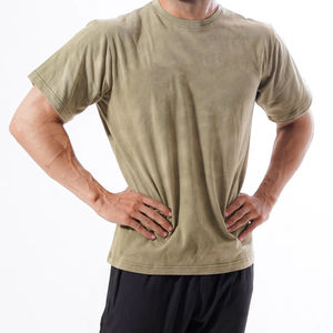Camiseta de Hombre al por Mayor con Lavado Ácido, Estilo Urbano Hip Hop, Camisetas de Fitness 100% Algodón con Logotipo, Camiseta con Lavado Ácido - Product Image 1