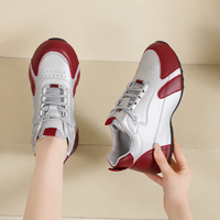 Chaussures de sport rétro unisexes, aspect cuir PU, baskets décontractées à lacets, chaussures de mode pour tous les jours