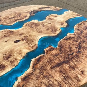 Best Quality Handmade Live <b>Epoxy</b> <b>Resin</b> River Wooden Dining <b>Table</b> Top Customized Wooden Living Room Decorative <b>Table</b> Top - Product Image 3